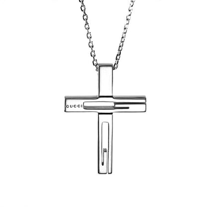 グッチ ネックレス メンズ レディース ブランド スターリングシルバー クロス 十字架 228364 J8400 8106 シルバー アクセサリー 228364-J8400-8106