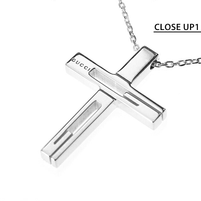 グッチ ネックレス メンズ レディース ブランド スターリングシルバー クロス 十字架 228364 J8400 8106 シルバー アクセサリー 228364-J8400-8106