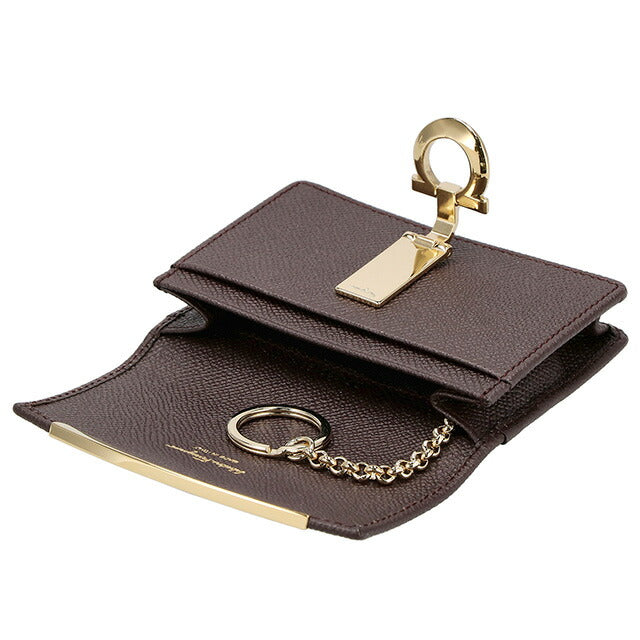 フェラガモ 名刺入れ レディース ブランド Ferragamo 22D198CALF GA BR 758 593 ブラウン 22D198CALF-GA-BR-758-593