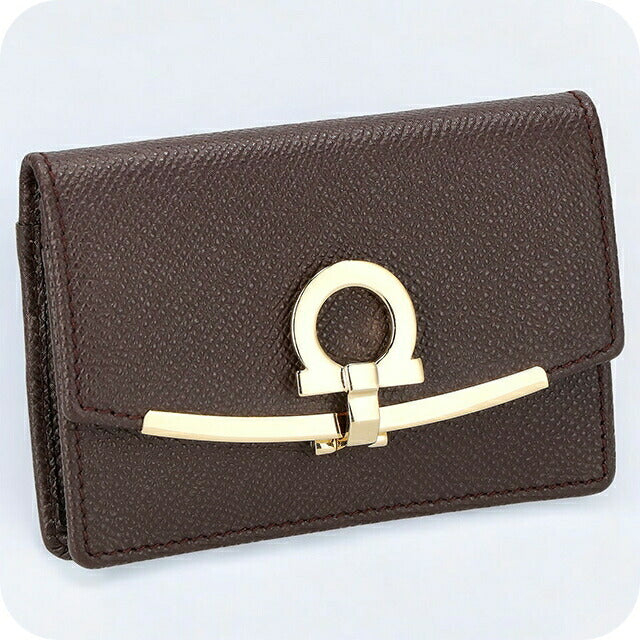 フェラガモ 名刺入れ レディース ブランド Ferragamo 22D198CALF GA BR 758 593 ブラウン 22D198CALF-GA-BR-758-593