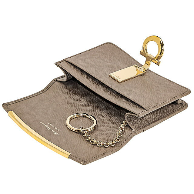 フェラガモ 名刺入れ レディース ブランド Ferragamo 22D198PEBBLE CARAW 714 931 キャメル 22D198PEBBLE-CARAW-714-931