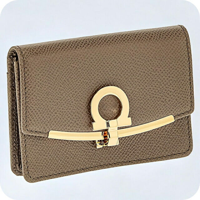 フェラガモ 名刺入れ レディース ブランド Ferragamo 22D198PEBBLE CARAW 714 931 キャメル 22D198PEBBLE-CARAW-714-931