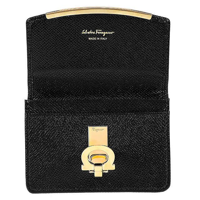 フェラガモ 名刺入れ レディース ブランド Ferragamo 22D198PEBBLE NER 683 350 ブラック 22D198PEBBLE-NER-683-350