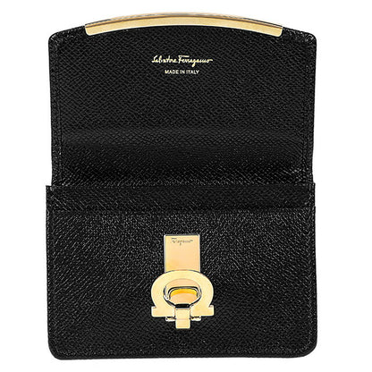 フェラガモ 名刺入れ レディース ブランド Ferragamo 22D198PEBBLE NER 683 350 ブラック 22D198PEBBLE-NER-683-350