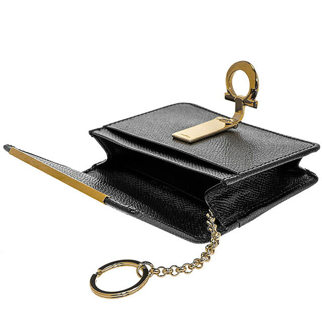 フェラガモ 名刺入れ レディース ブランド Ferragamo 22D198PEBBLE NER 683 350 ブラック 22D198PEBBLE-NER-683-350