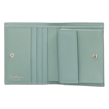 フェラガモ 二つ折り財布 レディース ブランド Ferragamo 22D780CALF LUCCH 770 020 ライトグリーン 22D780CALF-LUCCH-770-020