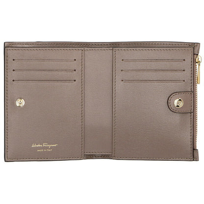 フェラガモ 二つ折り財布 レディース ブランド Ferragamo 22E009CALF CARAW 741 349 キャメル 22E009CALF-CARAW-741-349