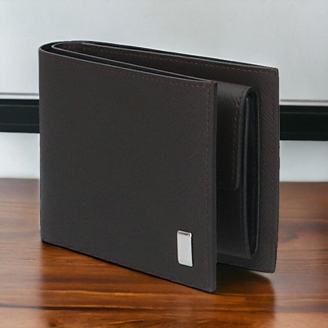 ダンヒル 財布 二つ折り財布 メンズ 小銭入れ dunhill プレイン 22R2P10 BR ダークブラウン 記念品 プレゼント ギフト 22R2P10BR