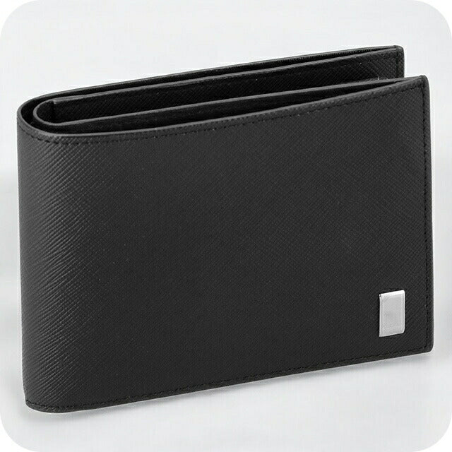 Dunhill メンズ 折りたたみ財布 PLAIN 22R2P10PS001R BLACK ダンヒル 二つ折り財布 メンズ ブランド dunhill 22R2P10PS001R