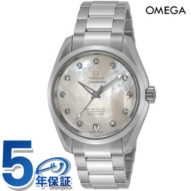 オメガ シーマスター アクアテラ 39mm 自動巻き 機械式 腕時計 レディース ダイヤモンド OMEGA 231.10.39.21.55.002 アナログ ホワイトシェル 白 231-10-39-21-55-002