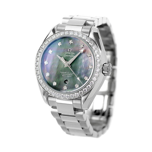 オメガ シーマスター アクアテラ 34mm 自動巻き 機械式 腕時計 ブランド レディース ダイヤモンド OMEGA 231.15.34.20.57.001 アナログ グレーシェル 231-15-34-20-57-001