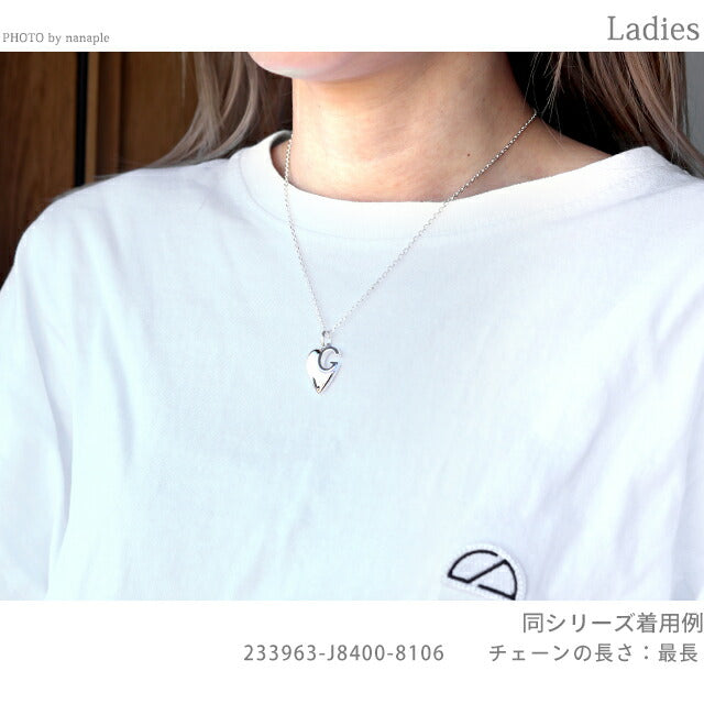 グッチ ネックレス レディース ブランド スターリングシルバー ハート 233963 J8400 8106 シルバー アクセサリー 233963-J8400-8106