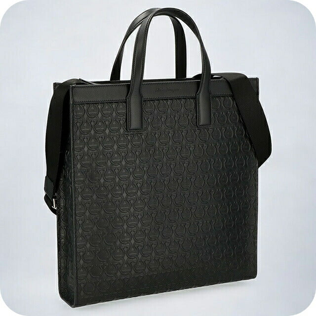 フェラガモ トートバッグ メンズ ブランド Ferragamo 240100CALF NER 740 865 ブラック 240100CALF-NER-740-865