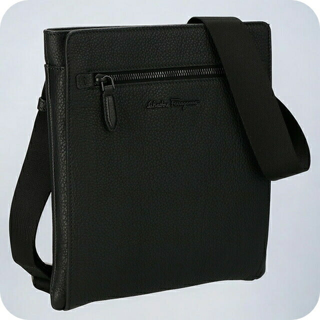 フェラガモ ショルダーバッグ メンズ ブランド Ferragamo 240131CALF NER 740 805 ブラック 240131CALF-NER-740-805