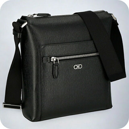 フェラガモ ショルダーバッグ メンズ ブランド Ferragamo 240974CALF NER 753 416 ブラック 240974CALF-NER-753-416