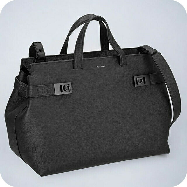 フェラガモ トートバッグ メンズ ブランド Ferragamo 241232CALF NER 769 757 ブラック 241232CALF-NER-769-757