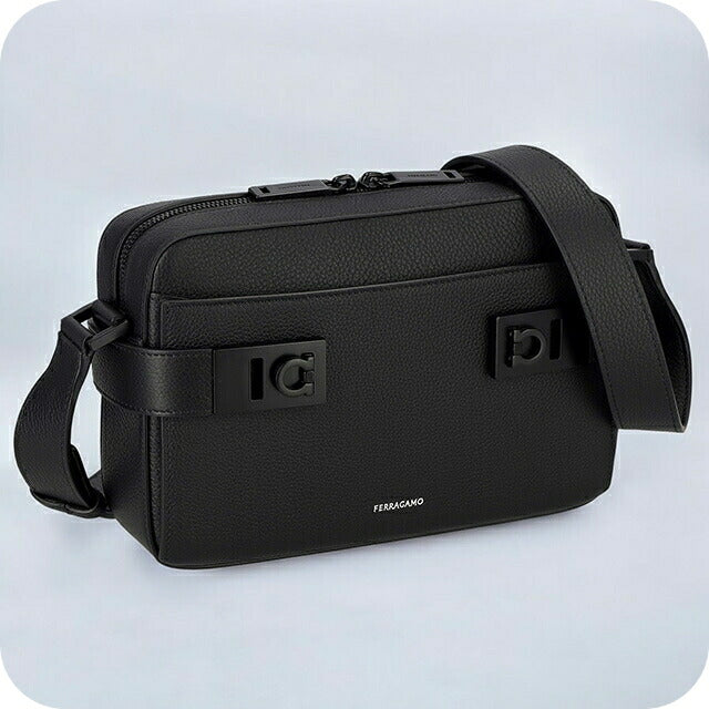 フェラガモ ショルダーバッグ メンズ ブランド Ferragamo 241304CALF NER 763 937 ブラック 241304CALF-NER-763-937