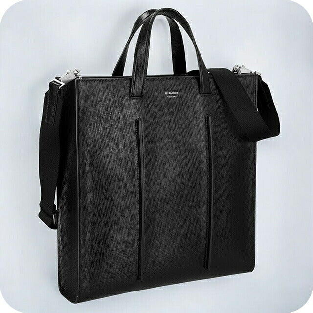 フェラガモ トートバッグ メンズ ブランド Ferragamo 241355CALF NER 763 772 ブラック 241355CALF-NER-763-772