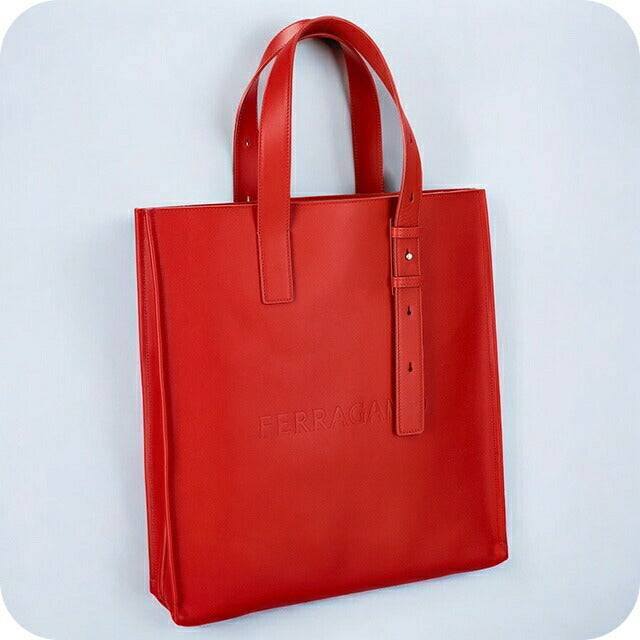 フェラガモ トートバッグ メンズ ブランド Ferragamo 241435CALF FLARD 769 592 レッド 241435CALF-FLARD-769-592