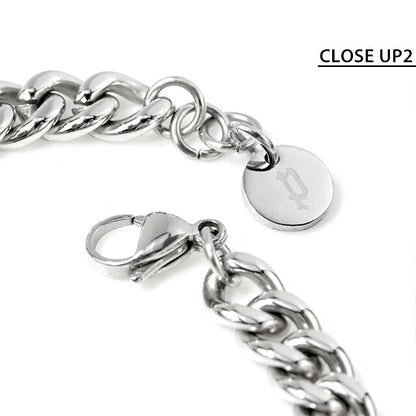 ポリス ブレスレット チェーン バングル シルバー ブラック ステンレス 名入れ可能 25141BSS01 メンズ 男性用 25141BSS01