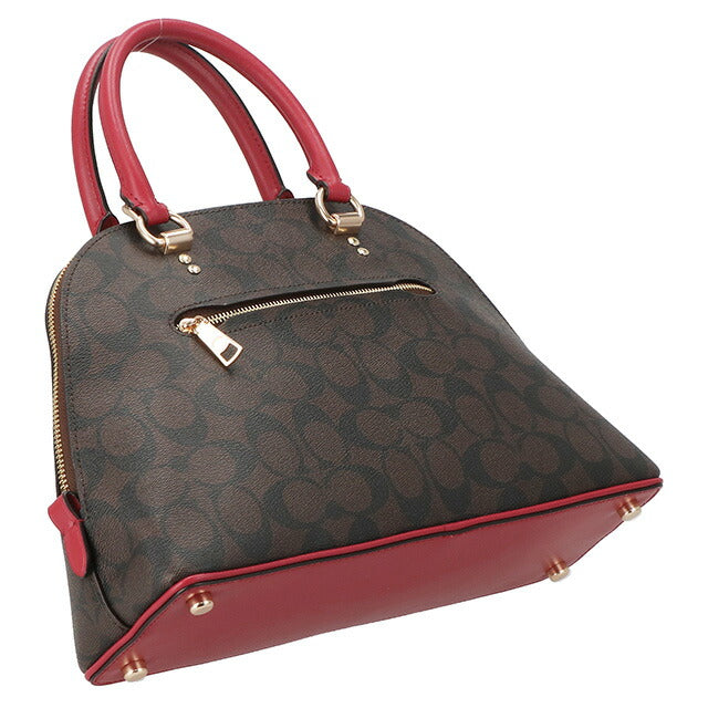 コーチ ハンドバッグ レディース ブランド COACH シグネチャー 2558 IMRVQ 1 ブラウン/レッド 2558-IMRVQ-1