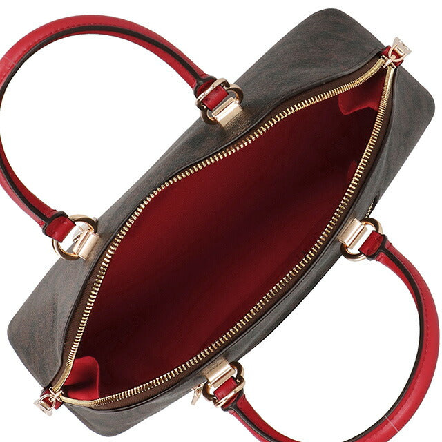 コーチ ハンドバッグ レディース ブランド COACH シグネチャー 2558 IMRVQ 1 ブラウン/レッド 2558-IMRVQ-1