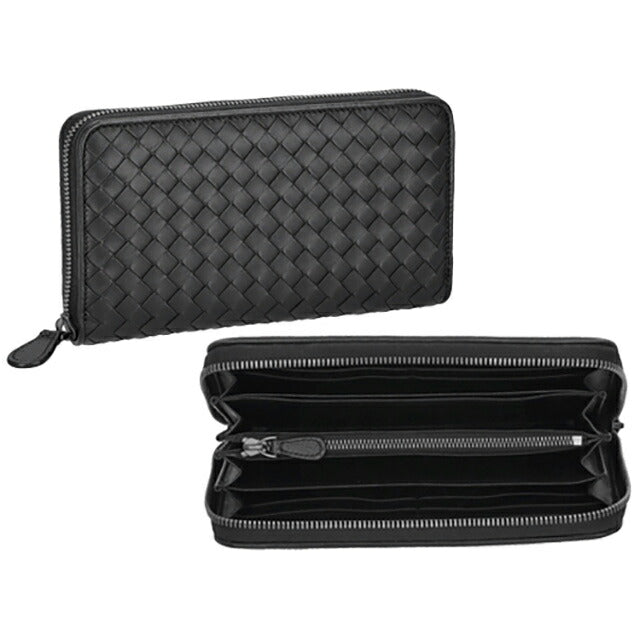 BOTTEGA VENETA ボッテガ・ヴェネタ　長財布　黒 BOTTEGA VENETA ボッテガヴェネタ 長財布 レディース クロス