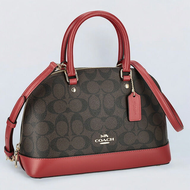 コーチ ハンドバッグ レディース ブランド COACH シグネチャー 27583 IML72 1 ブラウン/レッド 27583-IML72-1