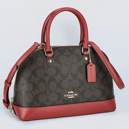 コーチ ハンドバッグ レディース ブランド COACH シグネチャー 27583 IML72 1 ブラウン/レッド 27583-IML72-1