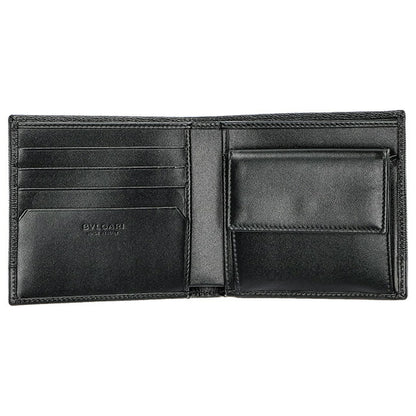 ブルガリ 二つ折り財布 メンズ ブランド BVLGARI 280899 BLK ブラック ウォレット 高級 おしゃれ プレゼント 実用的