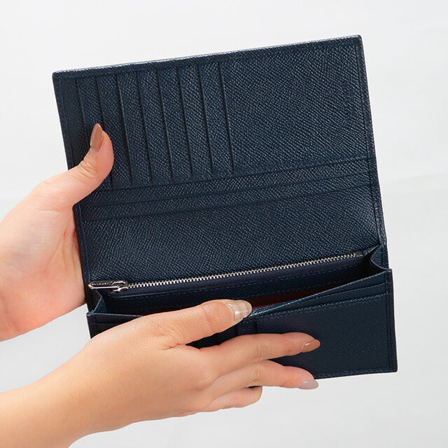BVLGARI 長財布 ネイビー レザー　283811 ブルガリ 長財布 メンズ ブランド BVLGARI 283811 ネイビー
