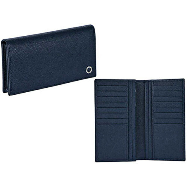 BVLGARI 長財布 ネイビー レザー　283811 ブルガリ 長財布 財布 メンズ ブルガリブルガリ マン レザー