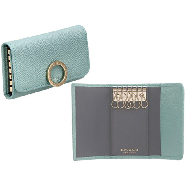 ブルガリ キーケース レディース ブランド BVLGARI レザー 287262 GLATU ターコイズ 287262-GLATU