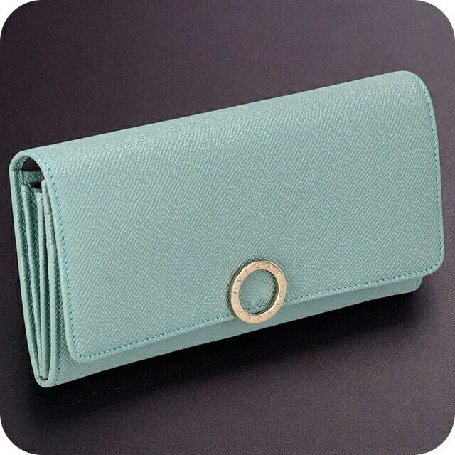 ブルガリ 長財布 レディース ブランド BVLGARI レザー 287271 GLATU ターコイズ 287271-GLATU