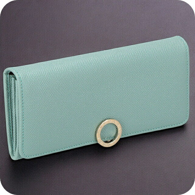 ブルガリ 長財布 レディース ブランド BVLGARI レザー 287301 GLATU ターコイズ 287301-GLATU