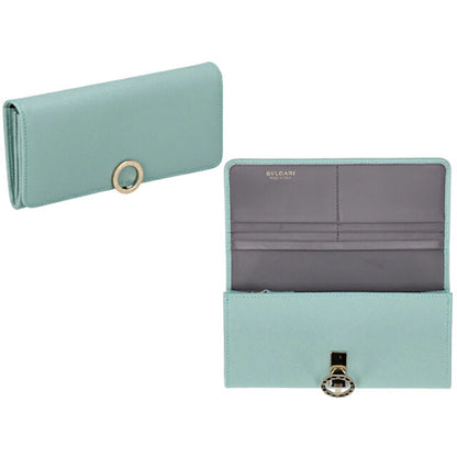 ブルガリ 長財布 レディース ブランド BVLGARI レザー 287301 GLATU ターコイズ 287301-GLATU
