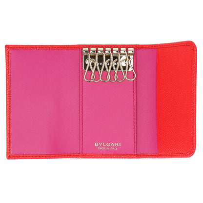 ブルガリ キーケース レディース ブランド BVLGARI レザー 288156 レッド 288156-SSCOR