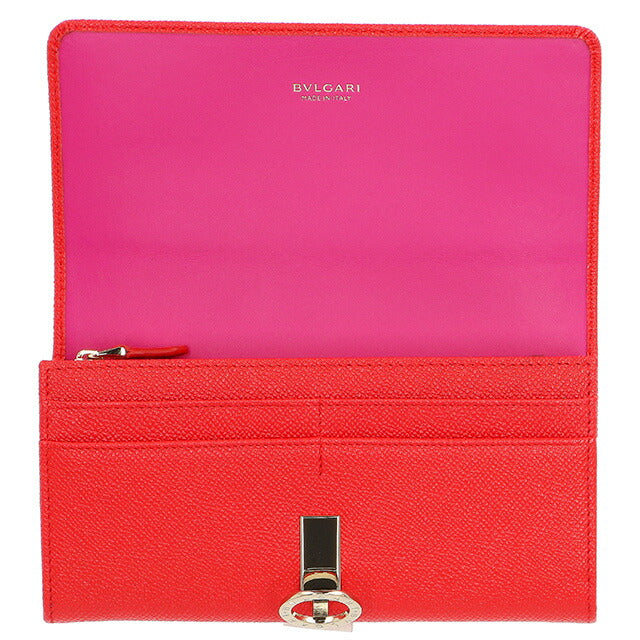 ブルガリ 長財布 レディース ブランド BVLGARI レザー 288176 レッド 288176-SSCOR