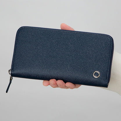 ブルガリ 長財布 メンズ ブランド BVLGARI レザー 288254 BL ME ネイビー/グリーン 288254-BL-ME