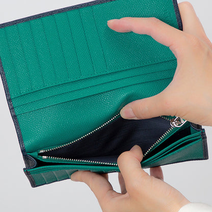 ブルガリ 長財布 メンズ ブランド BVLGARI レザー 288259 ネイビー 288259-BL-ME