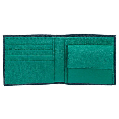 ブルガリ 二つ折り財布 メンズ ブランド BVLGARI レザー 288275 BL ME ブルー/ターコイズ 288275-BL-ME