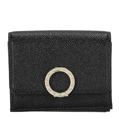 ブルガリ 三つ折り財布 レディース ブランド BVLGARI 288648 BLK ブラック ウォレット 高級 おしゃれ プレゼント 実用的
