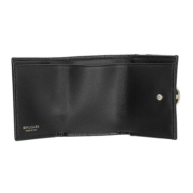 ブルガリ 三つ折り財布 レディース ブランド BVLGARI 288648 BLK ブラック ウォレット 高級 おしゃれ プレゼント 実用的