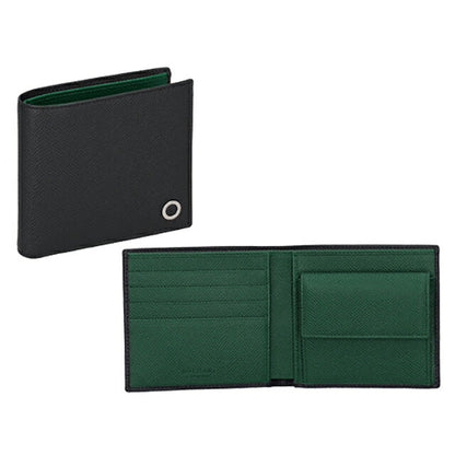 ブルガリ 二つ折り財布 メンズ ブランド BVLGARI 289111 CHADI チャコール/グリーン 289111-CHADI