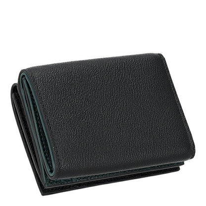 ブルガリ 三つ折り財布 三折財布 レディース ブランド BVLGARI 291681 BLK ブラック/グリーン