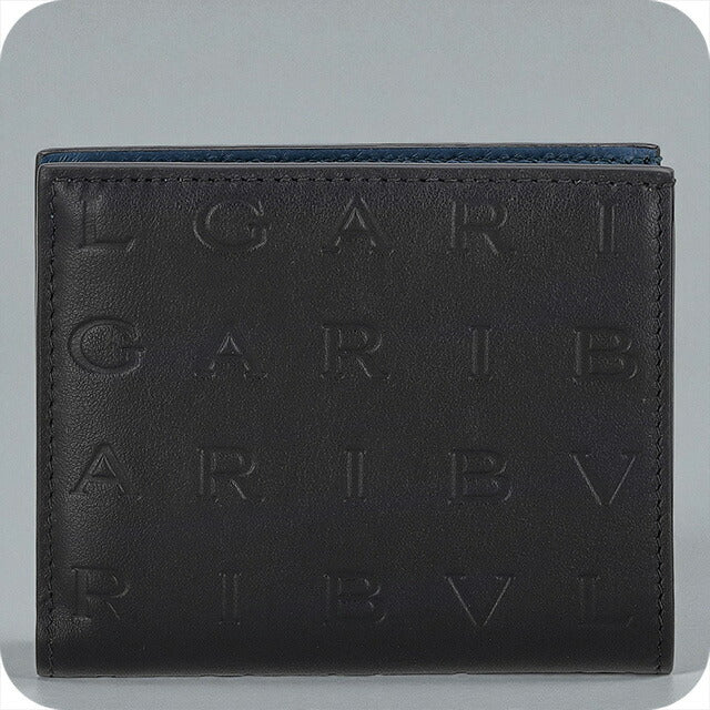 ブルガリ 二つ折り財布 レディース ブランド BVLGARI 291749 BLK ブラック/グリーン ウォレット 高級 おしゃれ プレゼント 実用的