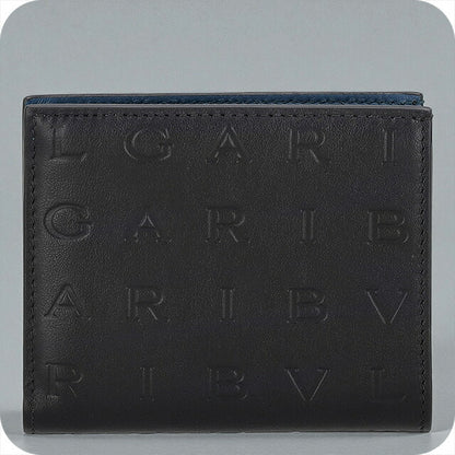 ブルガリ 二つ折り財布 レディース ブランド BVLGARI 291749 BLK ブラック/グリーン ウォレット 高級 おしゃれ プレゼント 実用的