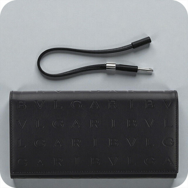 ブルガリ 長財布 レディース ブランド BVLGARI 291750 BLK ブラック/グリーン ウォレット 高級 おしゃれ プレゼント 実用的