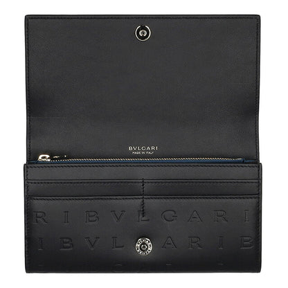 ブルガリ 長財布 レディース ブランド BVLGARI 291750 BLK ブラック/グリーン ウォレット 高級 おしゃれ プレゼント 実用的