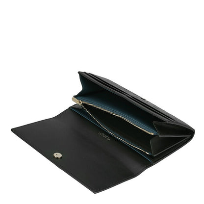 ブルガリ 長財布 レディース ブランド BVLGARI 291750 BLK ブラック/グリーン ウォレット 高級 おしゃれ プレゼント 実用的